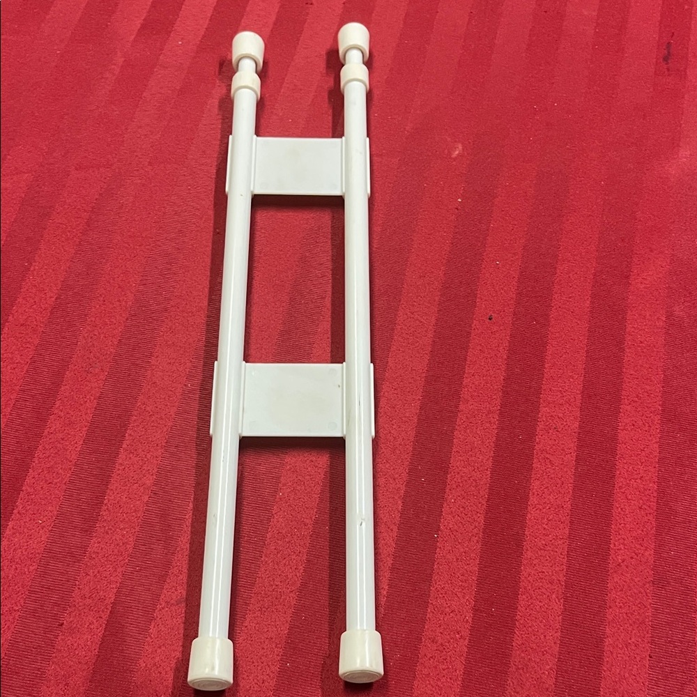 Adjustable White Tension Rod - dual rods